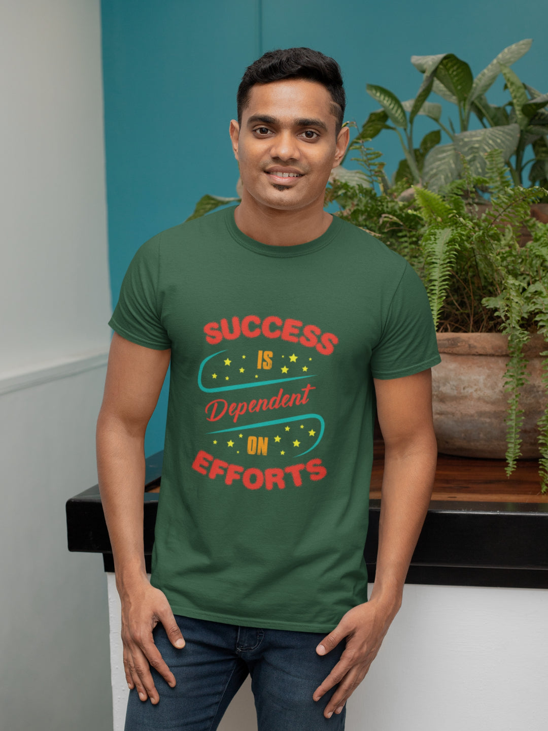 Success Is Dependent On Efforts Men's Printed T-shirt