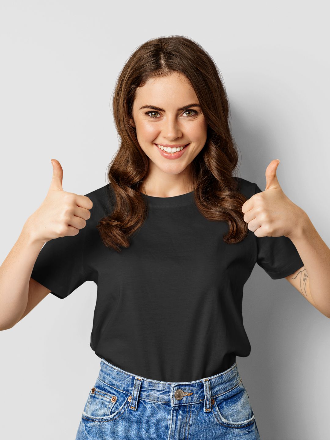 Black Unisex Plain Supima Cotton T-Shirt