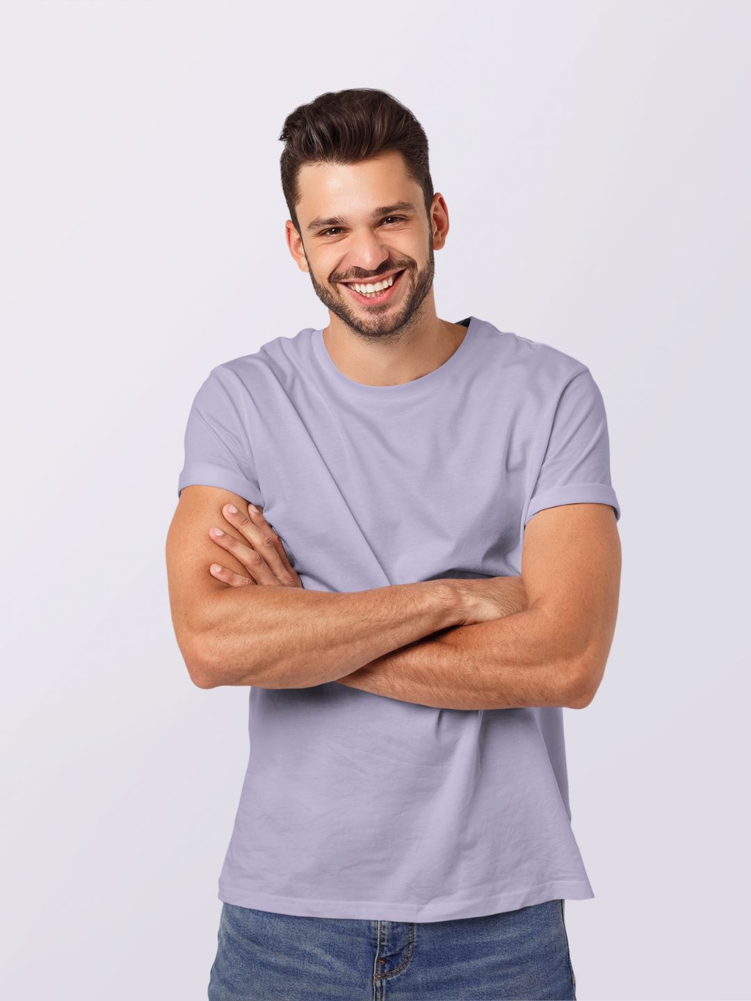 Lavender Unisex Plain Supima Cotton T-Shirt