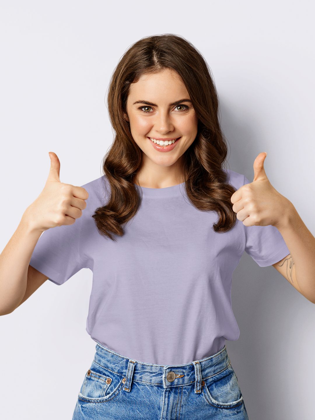 Lavender Unisex Plain Supima Cotton T-Shirt