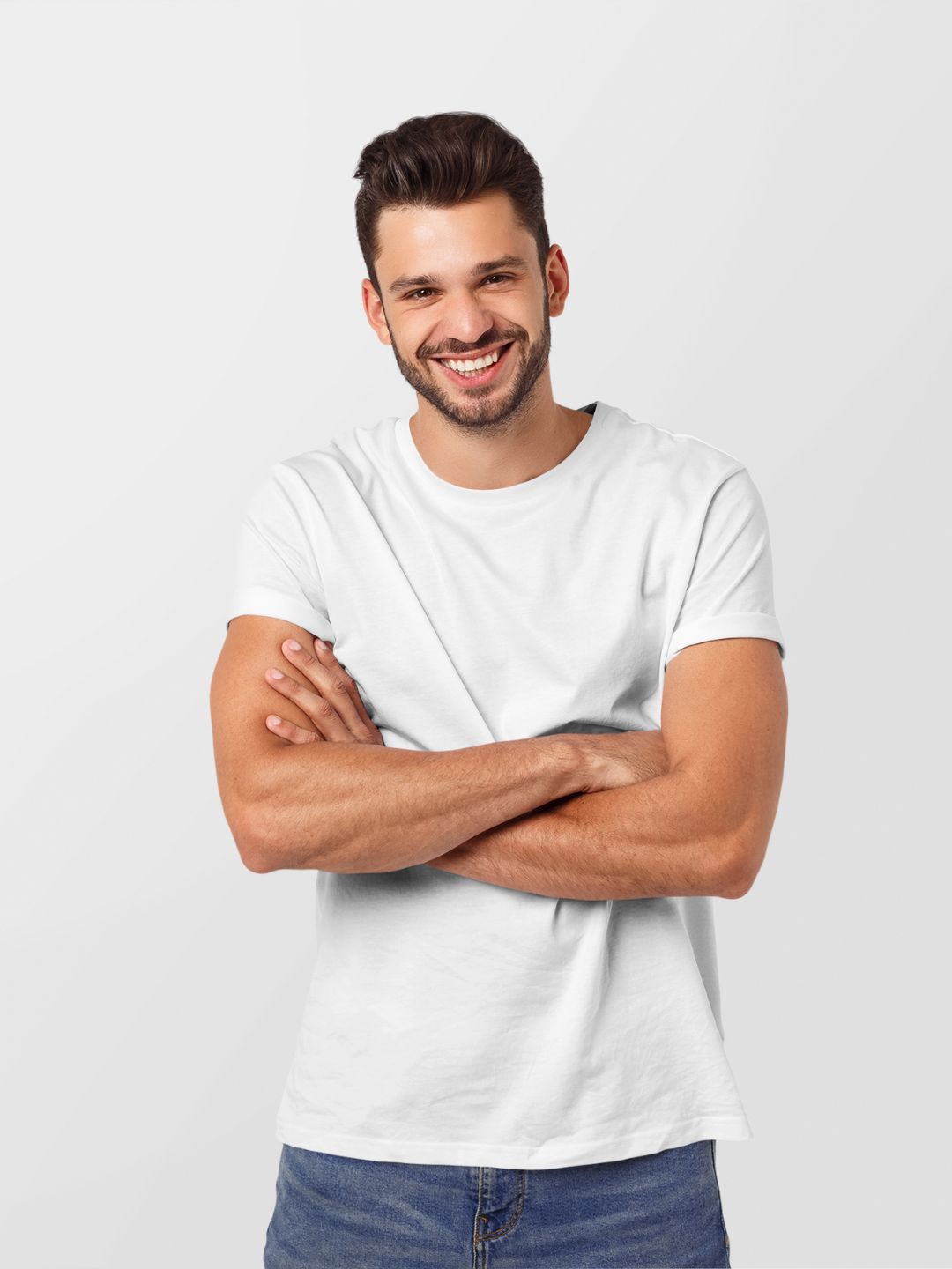 White Unisex Plain Supima Cotton T-Shirt