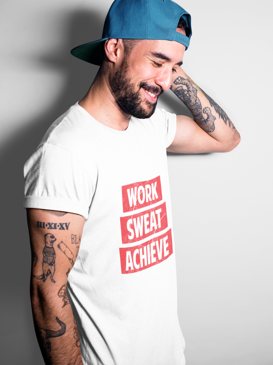 Work Sweat Achieve Men's Printed T-shirt