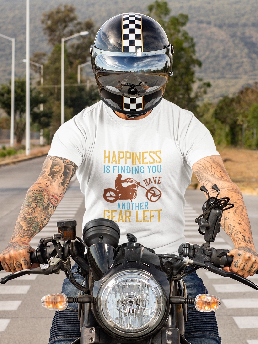 Happiness Is Finding You Have Another Gear Left Men's Printed T-shirt