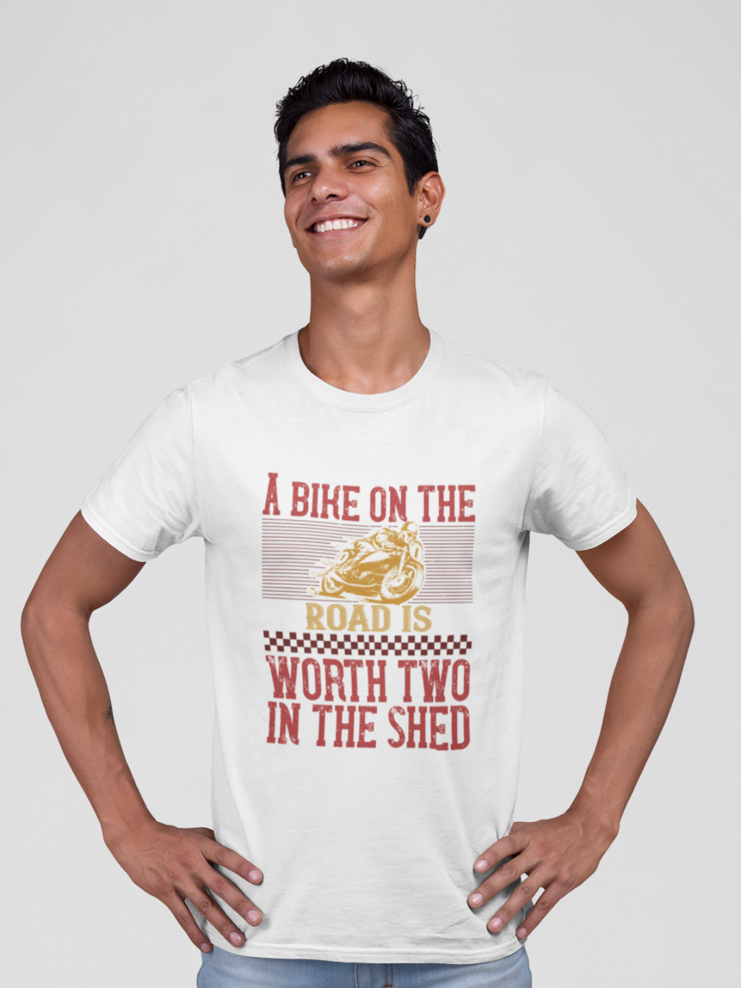 Bike On The Road Men's Tee - Inspirational Graphic