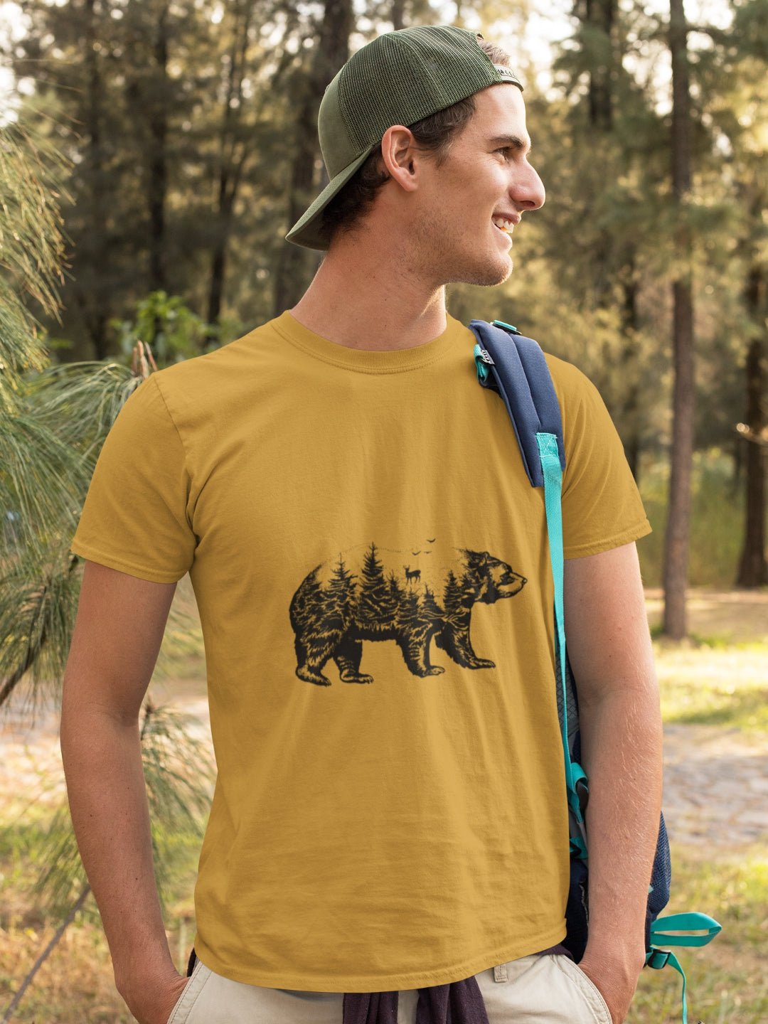 Wild Bear Men's Printed T-shirt