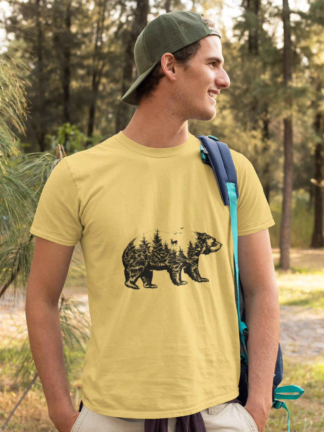 Wild Bear Men's Printed T-shirt