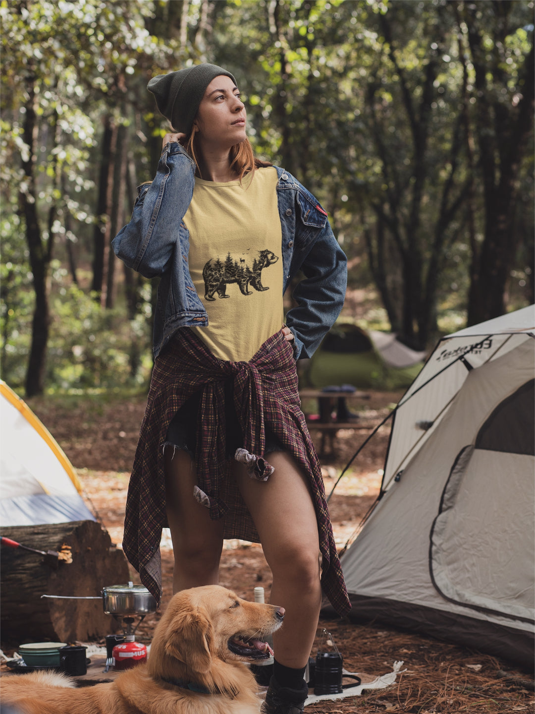 Wild Bear Women's Printed T-shirt