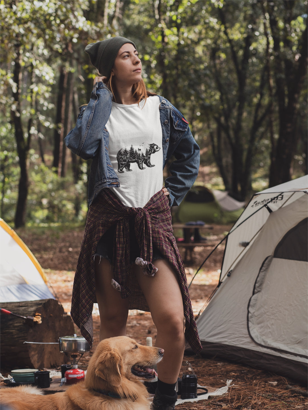 Wild Bear Women's Printed T-shirt