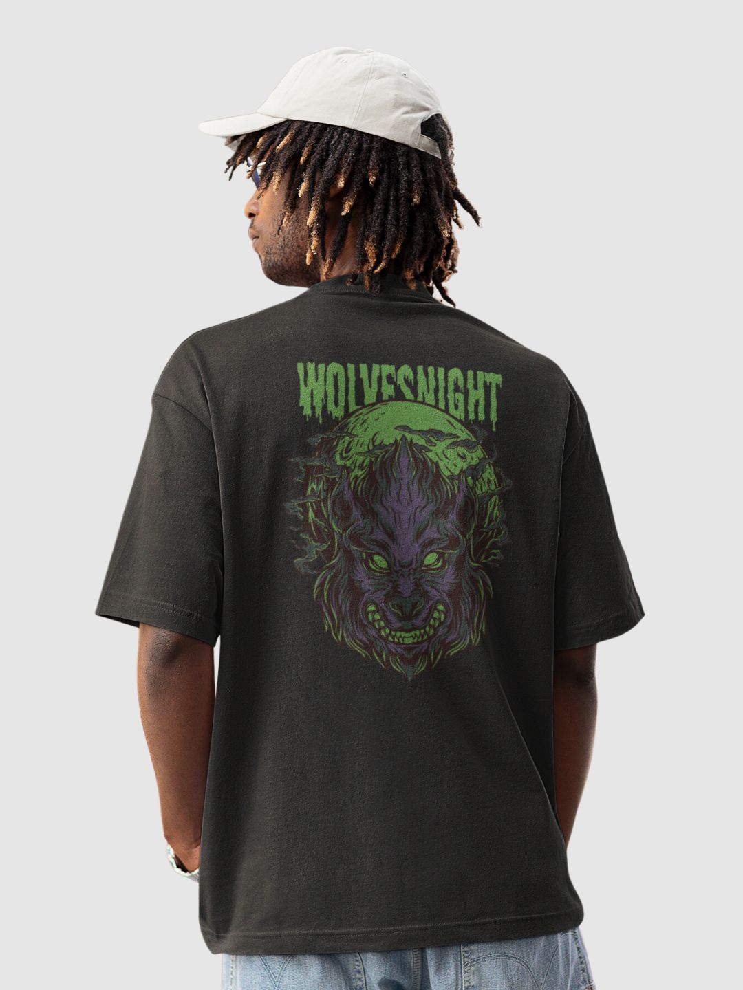 Wolves Night Unisex Oversized Streetwear T-Shirt