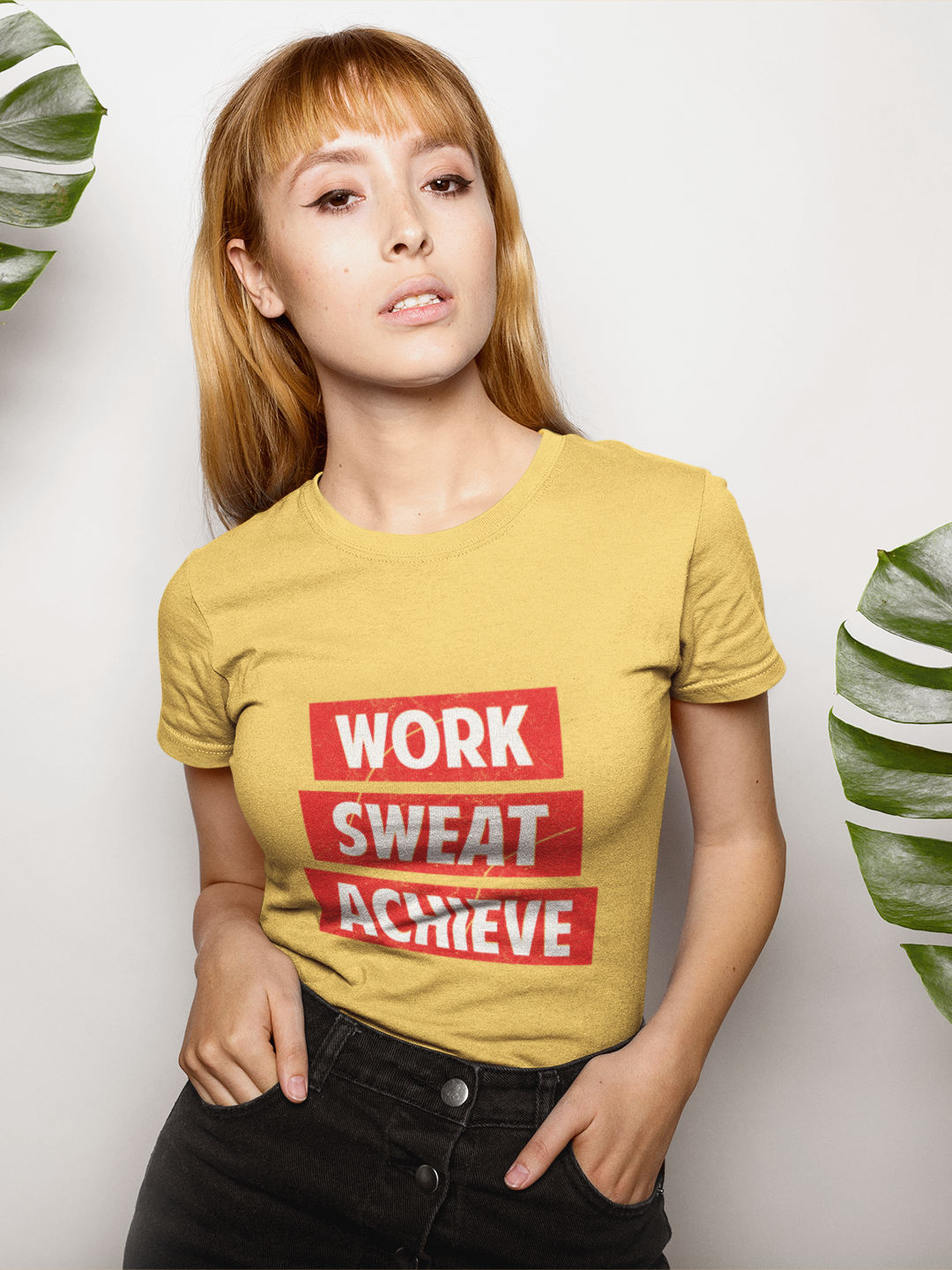 Work Sweat Achieve Women's Printed T-shirt
