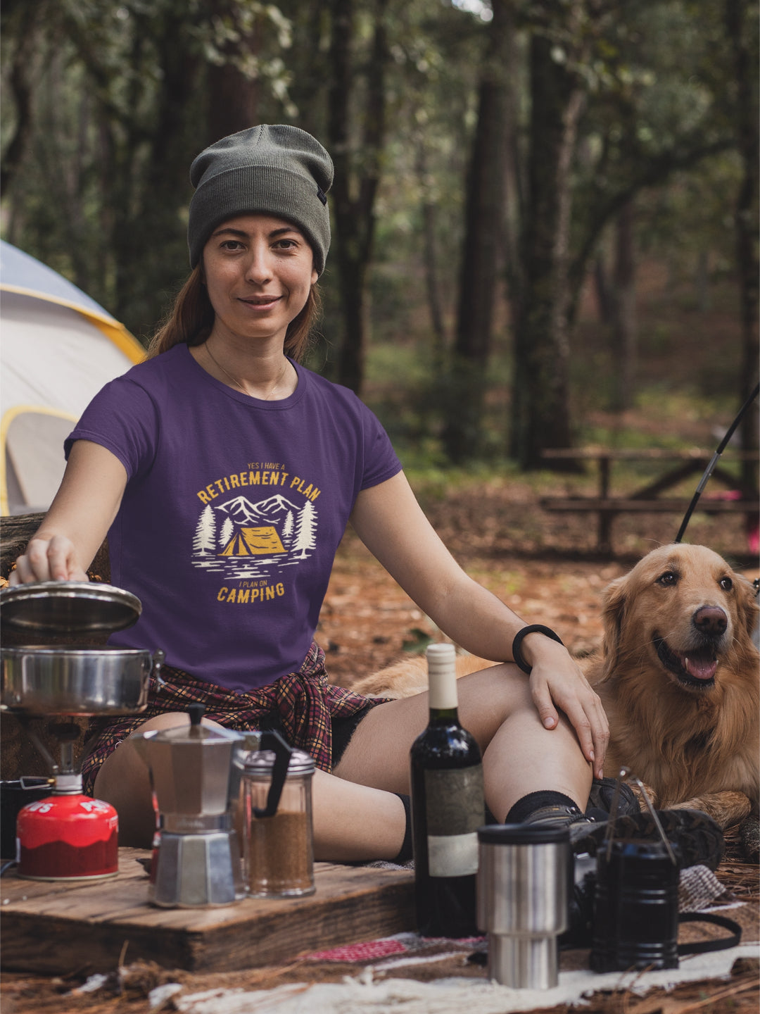 Retirement Plan - Camping Women's Printed T-shirt