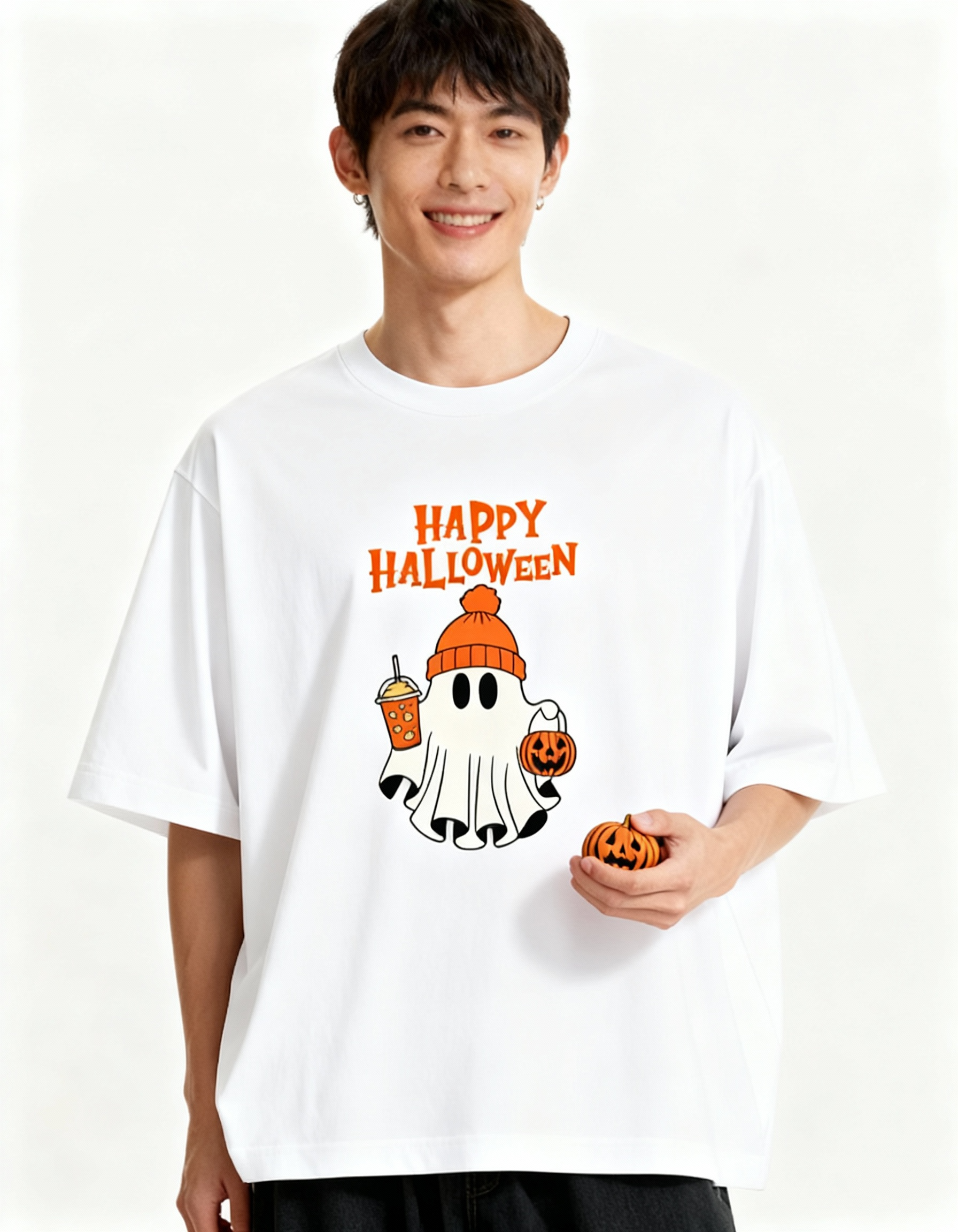 Happy Halloween Unisex Oversized Classic T-Shirt - 